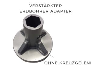 Black Splitter Adapter verstärkt ohne Kreuzgelenk Erdbohrer