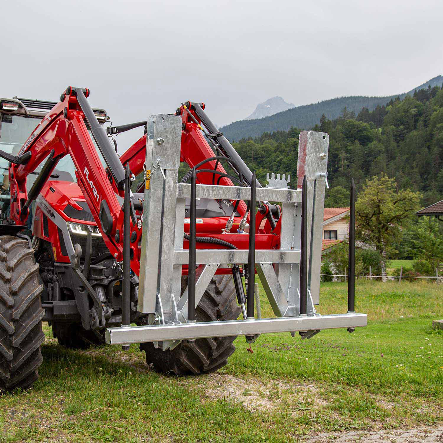 Fliegl Ballengabel hydraulisch klappbar Euroaufnahme Dreipunktaufnahme – Bild 5