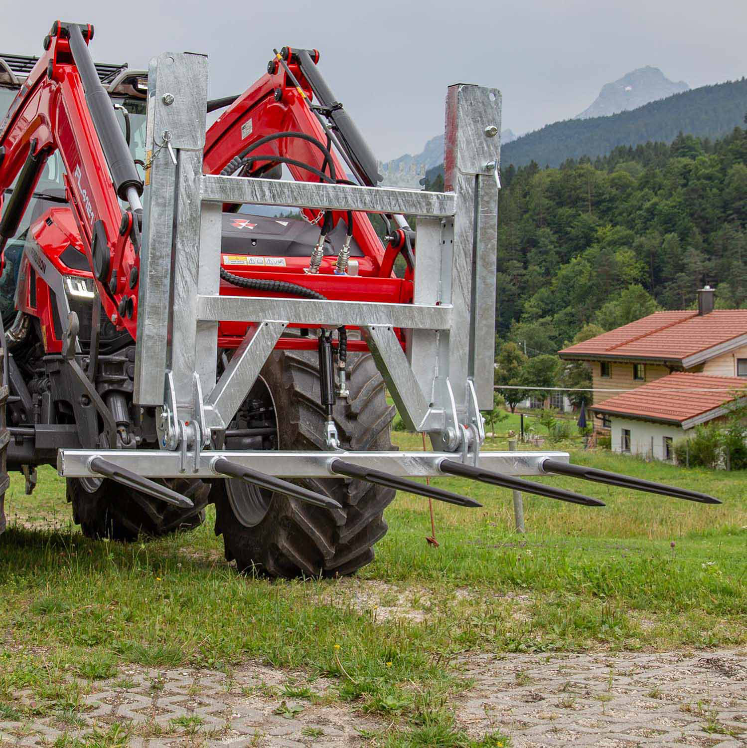 Fliegl Ballengabel hydraulisch klappbar Euroaufnahme Dreipunktaufnahme – Bild 4