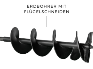 Black Splitter Erdbohrer 100mm mit Flügelschneiden