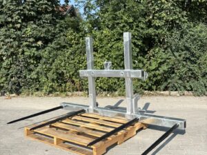 Fliegl Ballengabel Combi Duplex mit Erhöhung Euroaufnahme Dreipunktaufnahme 1000mm Zinken