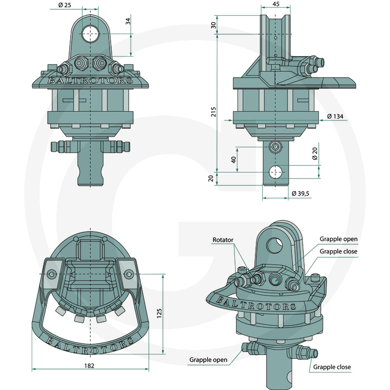 BALTROTORS Rotator GR10 pendelnd Zapfenaufnahme – Bild 2