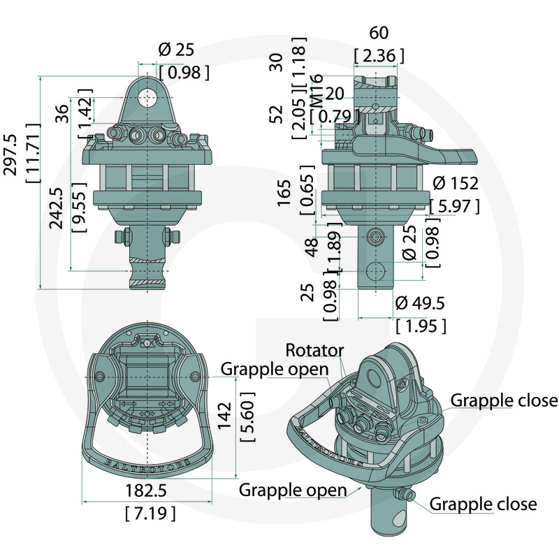 BALTROTORS Rotator GR30 pendelnd Zapfenaufnahme – Bild 3
